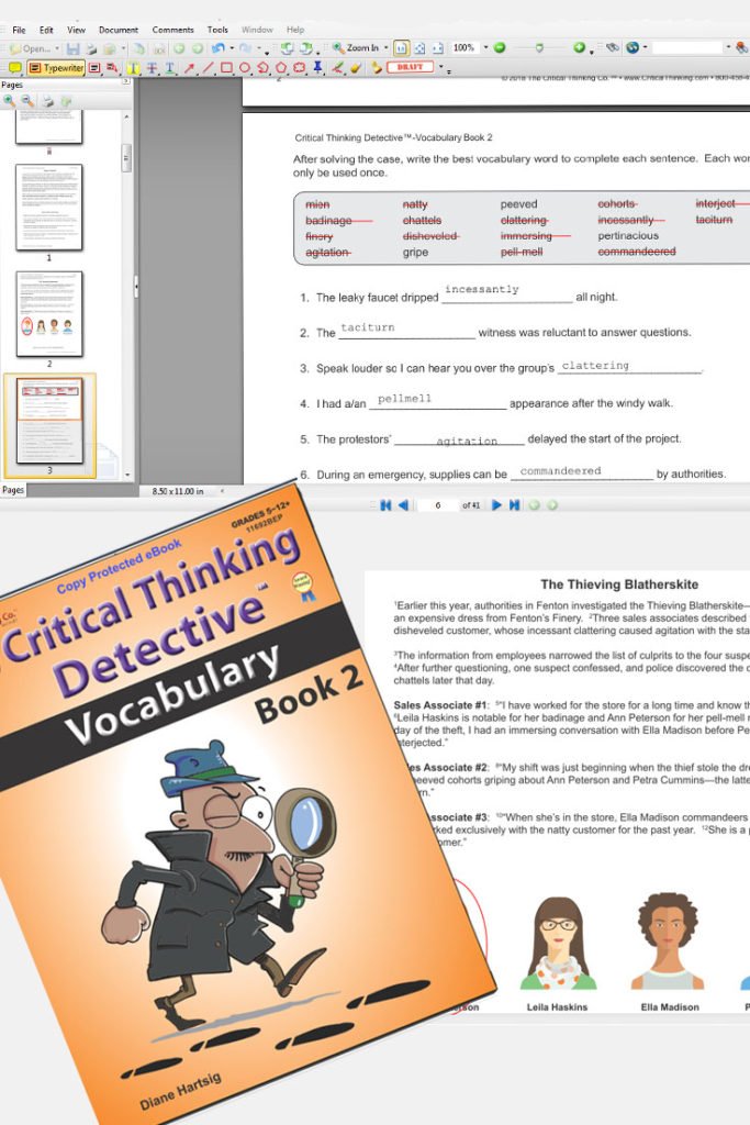 The Critical Thinking Co. has created a learning resource for aspiring detectives in your family. This review is for the Critical Thinking Detective - Vocabulary Book 2; an engaging way to introduce new vocabulary words and critical thinking.