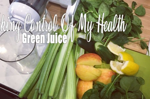 Taking control of my health and wellness starts with the food I consume. To increase the micronutrients in my diet, I have been drinking this green juice. This green juice is made with spinach, celery, cucumber, apple, and lemon.