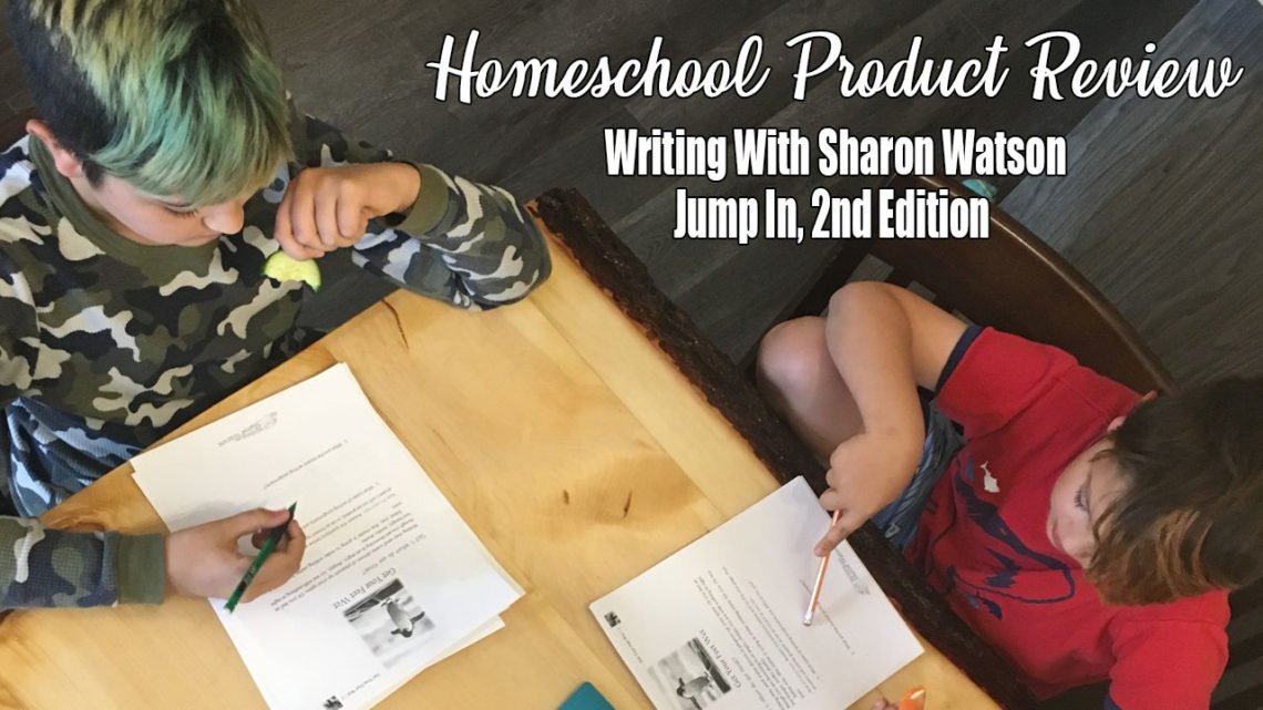 Jump In is a homeschool writing lesson guide. It works through the complexities of writing essays and the finer points of writing in small increments as to not overwhelm students.